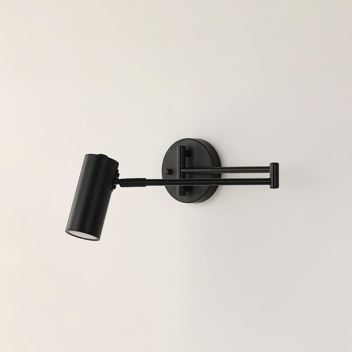 Aplique de pared LED con brazo giratorio y soporte extensible para dormitorio, pasillo, rincón de lectura e iluminación de tareas. Lámpara moderna regulable, oro y negro | Thomler