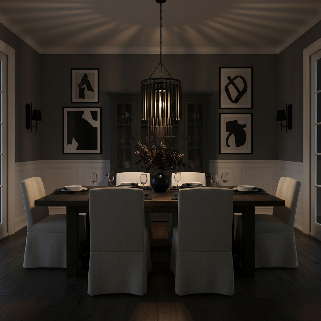 Ronde gelaagde plafondlamp van hout en metaal voor eetkamer, woonkamer en slaapkamer – Verstelbare hanglamp met whitewash afwerking – 6 tot 18 armen | Thomler