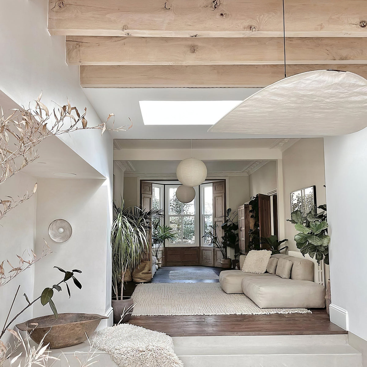 Lámpara colgante de pantalla de papel extragrande con altura ajustable, candelabro contemporáneo para isla de cocina, lámpara de techo para comedor | Thomler