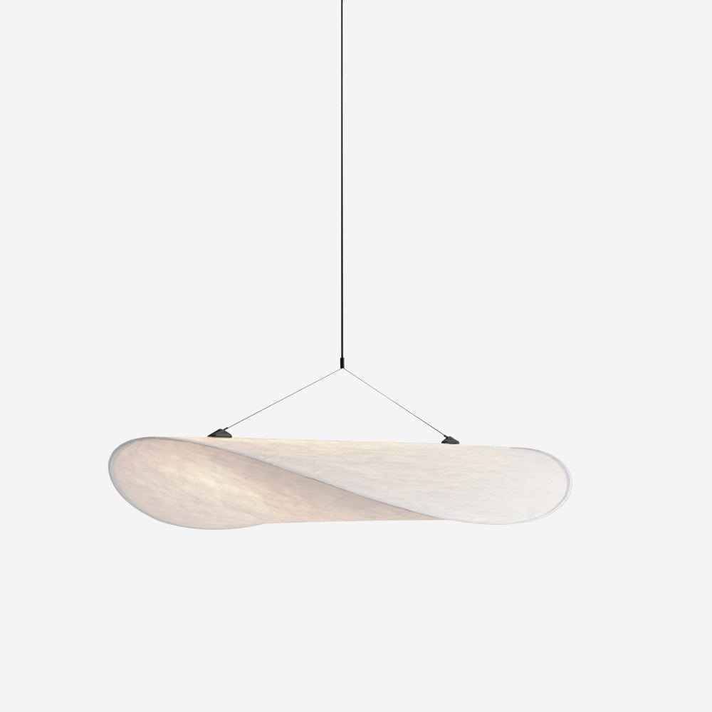 Lámpara colgante de pantalla de papel extragrande con altura ajustable, candelabro contemporáneo para isla de cocina, lámpara de techo para comedor | Thomler