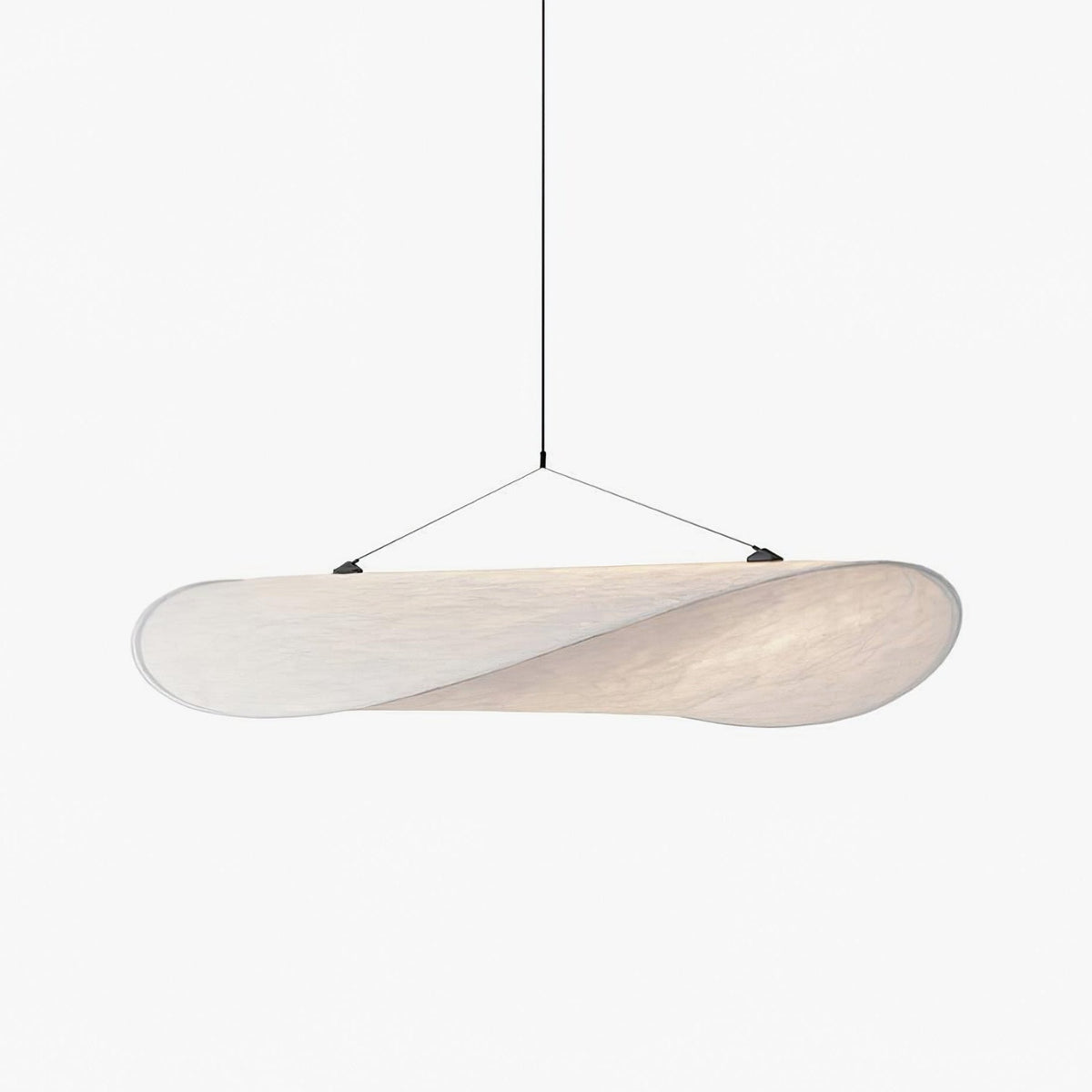 Lámpara colgante de pantalla de papel extragrande con altura ajustable, candelabro contemporáneo para isla de cocina, lámpara de techo para comedor | Thomler