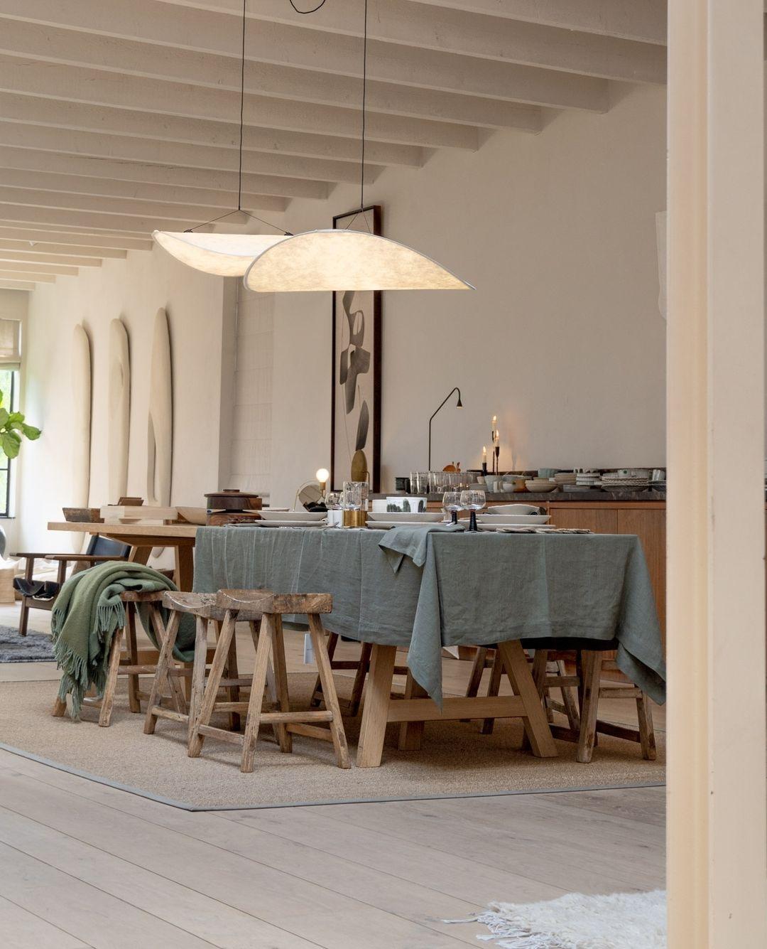 Lámpara colgante de pantalla de papel extragrande con altura ajustable, candelabro contemporáneo para isla de cocina, lámpara de techo para comedor | Thomler