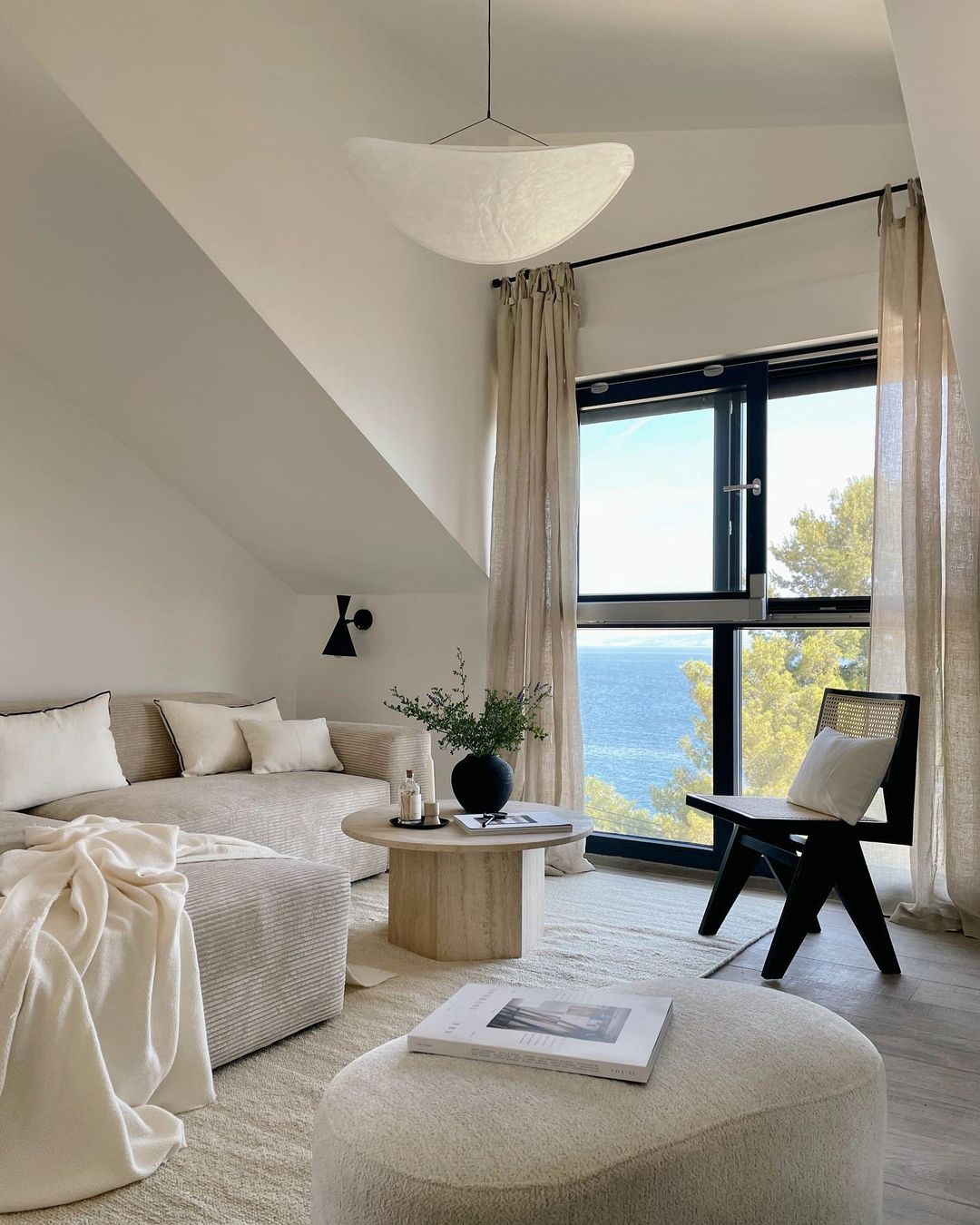 Lámpara colgante de pantalla de papel extragrande con altura ajustable, candelabro contemporáneo para isla de cocina, lámpara de techo para comedor | Thomler