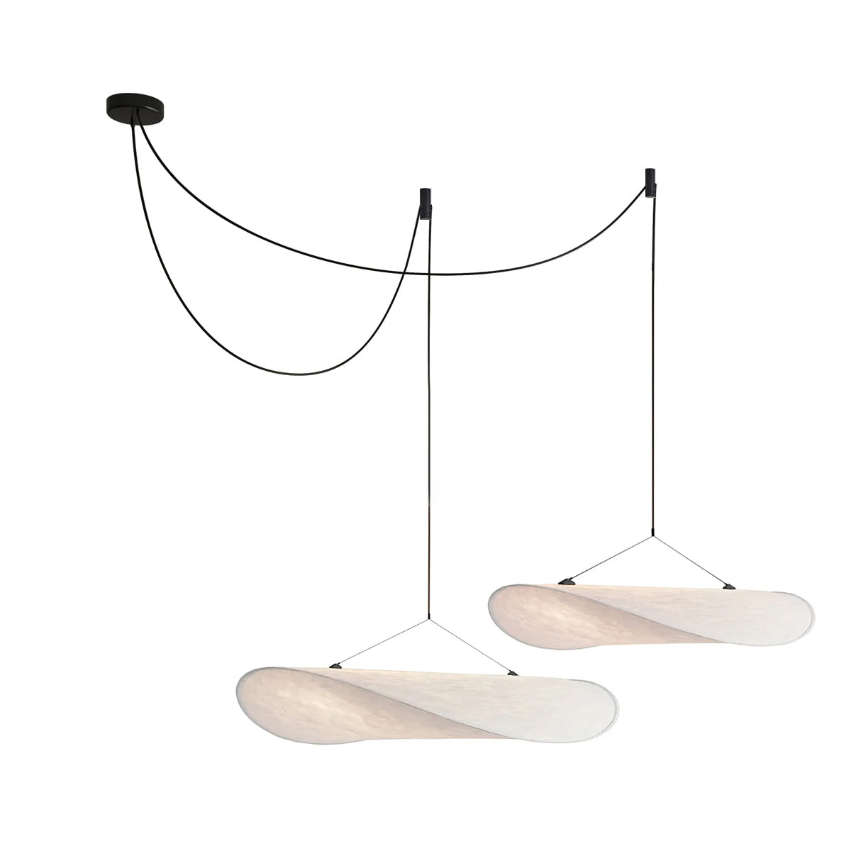 Lámpara colgante de pantalla de papel extragrande con altura ajustable, candelabro contemporáneo para isla de cocina, lámpara de techo para comedor | Thomler