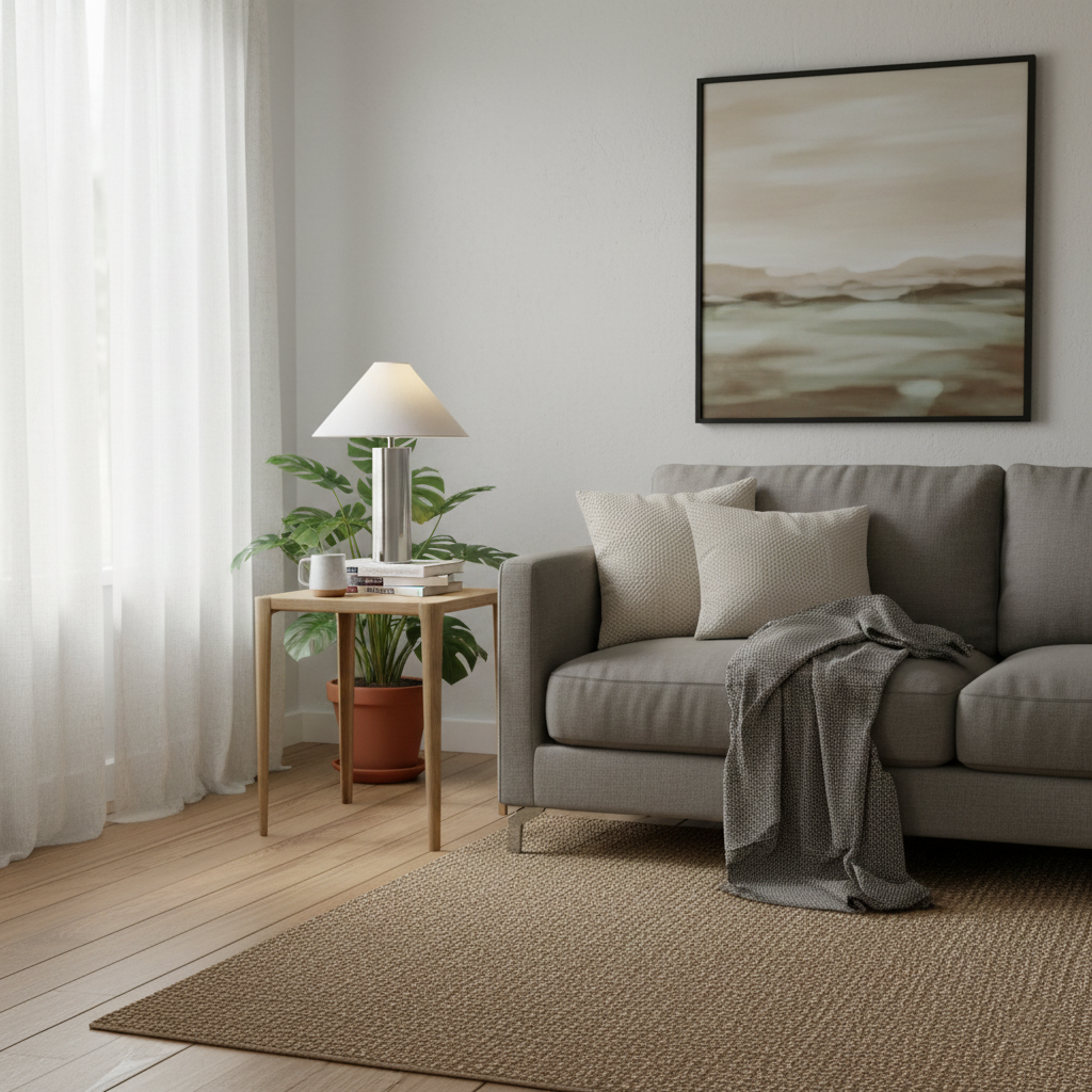 Nachttischlampe mit Stoffschirm und Metallsockel, 40 cm, weiße Leselampe für Nachttische, Schreibtische, Home Office, Schlafzimmer | Thomler