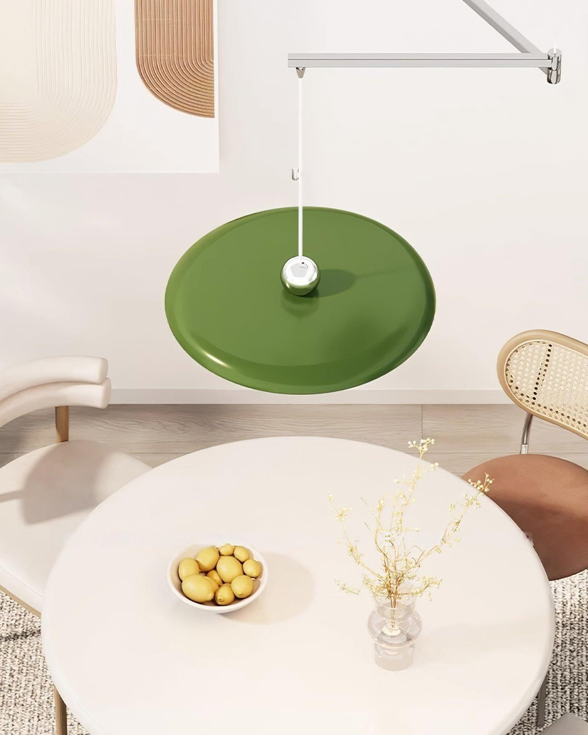 Hangende plafondlamp met acrylplaat, 16 inch, geel, voor kookeiland en eettafel, modern LED-plafondlicht, verstelbaar snoer 59 | Thomler
