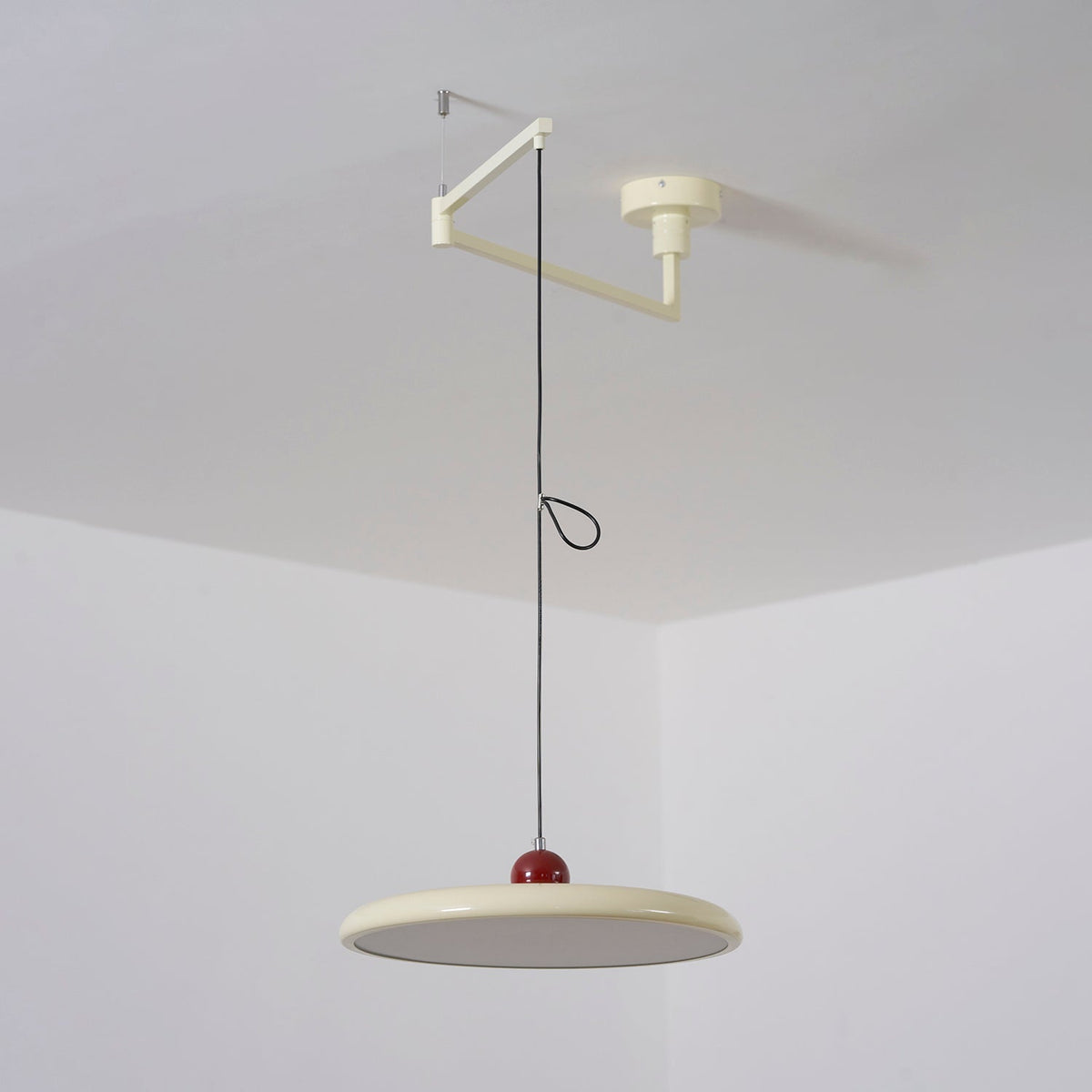 Hangende plafondlamp met acrylplaat, 16 inch, geel, voor kookeiland en eettafel, modern LED-plafondlicht, verstelbaar snoer 59 | Thomler