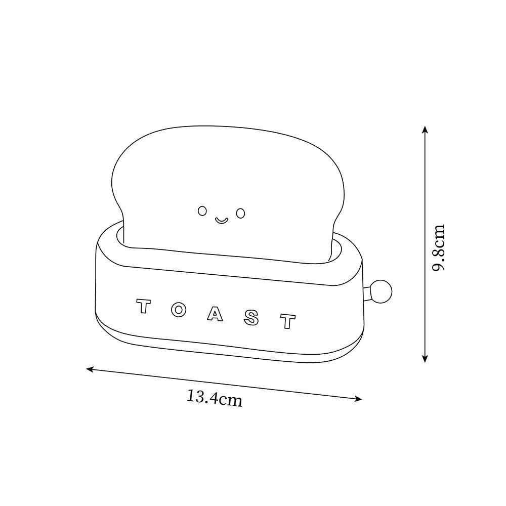 USB-Powered Toaster-Shaped LED Accent Light with Dimmer – 5.3 in Retro Desktop Lamp for Bedroom Nightstand Desk Office Dorm – Warm White Glo | Thomler