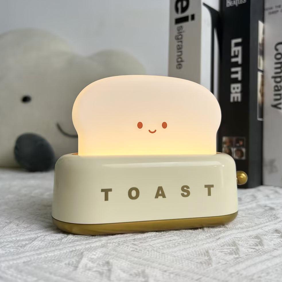 USB-Powered Toaster-Shaped LED Accent Light with Dimmer – 5.3 in Retro Desktop Lamp for Bedroom Nightstand Desk Office Dorm – Warm White Glo | Thomler