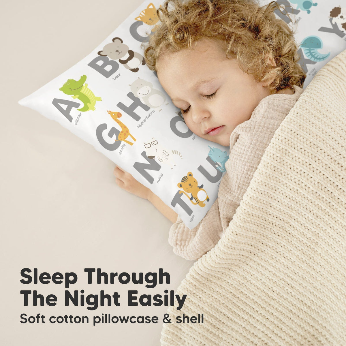 Paquete de 2 almohadas para niños pequeños (estampados de dinosaurios y safari)