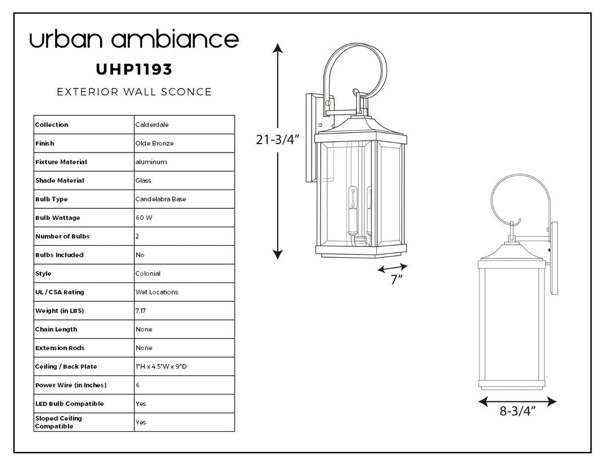 Outdoor Sconce Light 22 Inch Bronze Finish Exterior Lantern Fixture with Beveled Glass for Entryway Patio Porch House Facade Traditional Col | Thomler