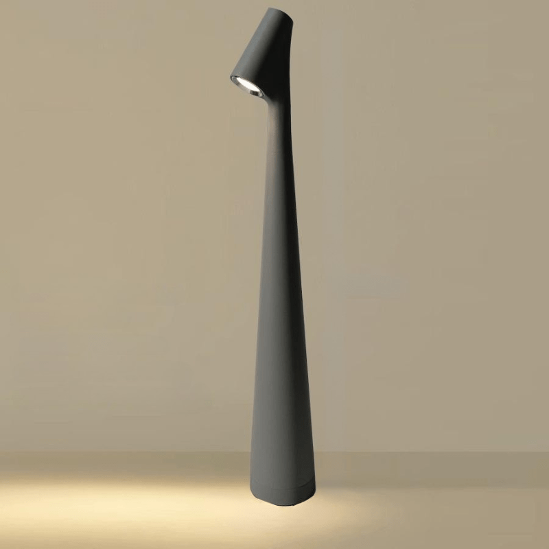 Wiederaufladbare LED-Akzentleuchte aus Metall, kabellos für drinnen und draußen, tragbare Beleuchtung, 14 x 45 cm, batteriebetriebene Tischleuchte für Terrassen