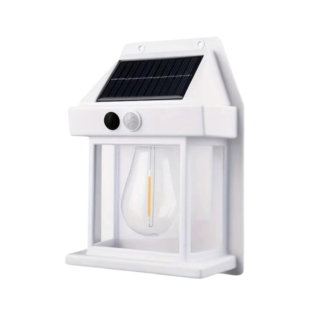 Solar Motion Sensor Security Light 3W LED Warm White for Outdoor Entrance Patio Garden Driveway Wireless Wall Lamp 26 ft Detection | Thomler