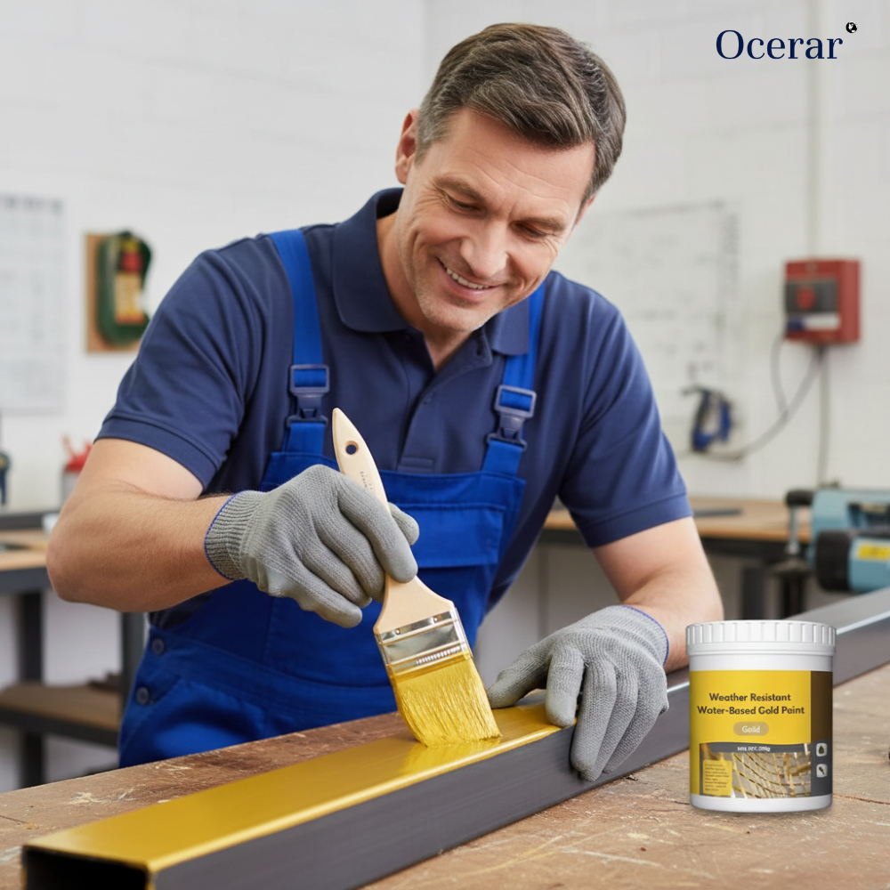 Premium Metallic Gold Paint for Wood, Metal & Stone Surfaces – Water-Based, Weather-Resistant Finish | Thomler