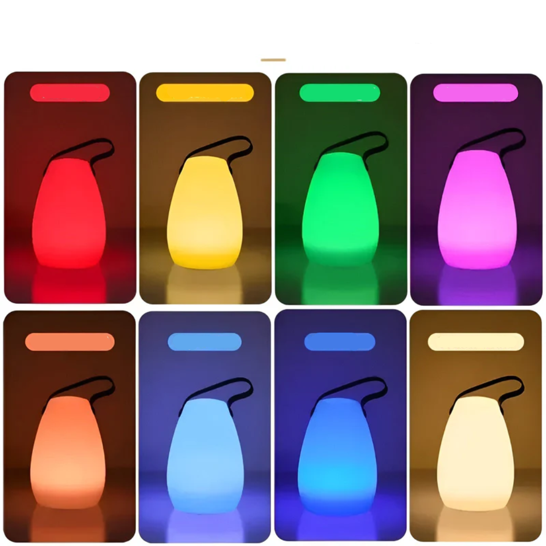 Rechargeable Cordless LED Table Lamp Waterproof Touch Control Indoor Outdoor Portable Accent Light with 16 Color Modes for Patio Bedroom