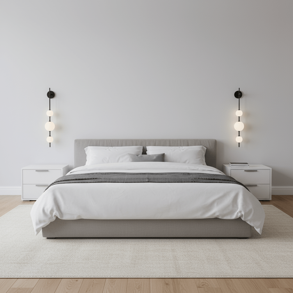 Lámpara de pared tipo globo LED, aplique de montaje fijo, 26 pulgadas, acabado en latón, iluminación con pantalla esférica para dormitorio, baño, pasillo, rincón de lectura, luz de acento para interiores