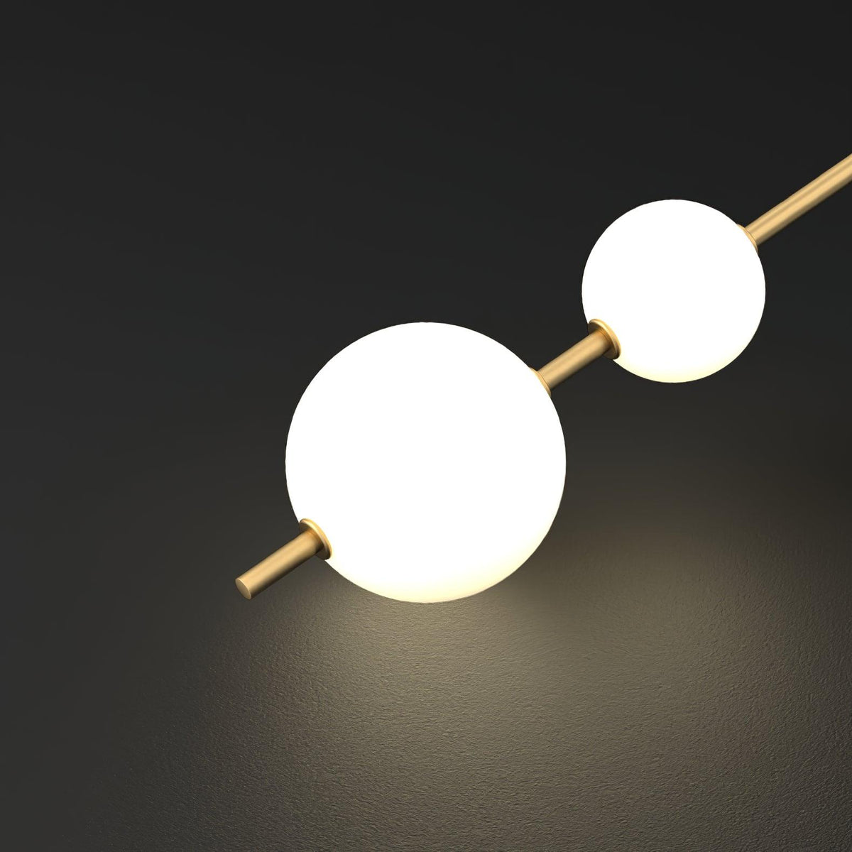 Lámpara de pared tipo globo LED, aplique de montaje fijo, 26 pulgadas, acabado en latón, iluminación con pantalla esférica para dormitorio, baño, pasillo, rincón de lectura, luz de acento para interiores