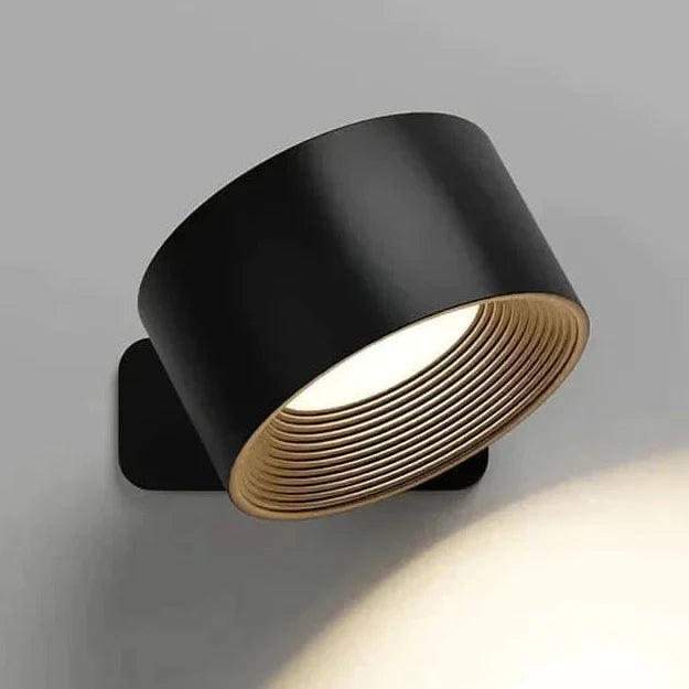 Aplique de pared giratorio LED recargable con control táctil, 3 modos de luz, alimentación por USB, rotación de 360 grados, inalámbrico, luz nocturna para lectura en dormitorio o pasillo | Thomler