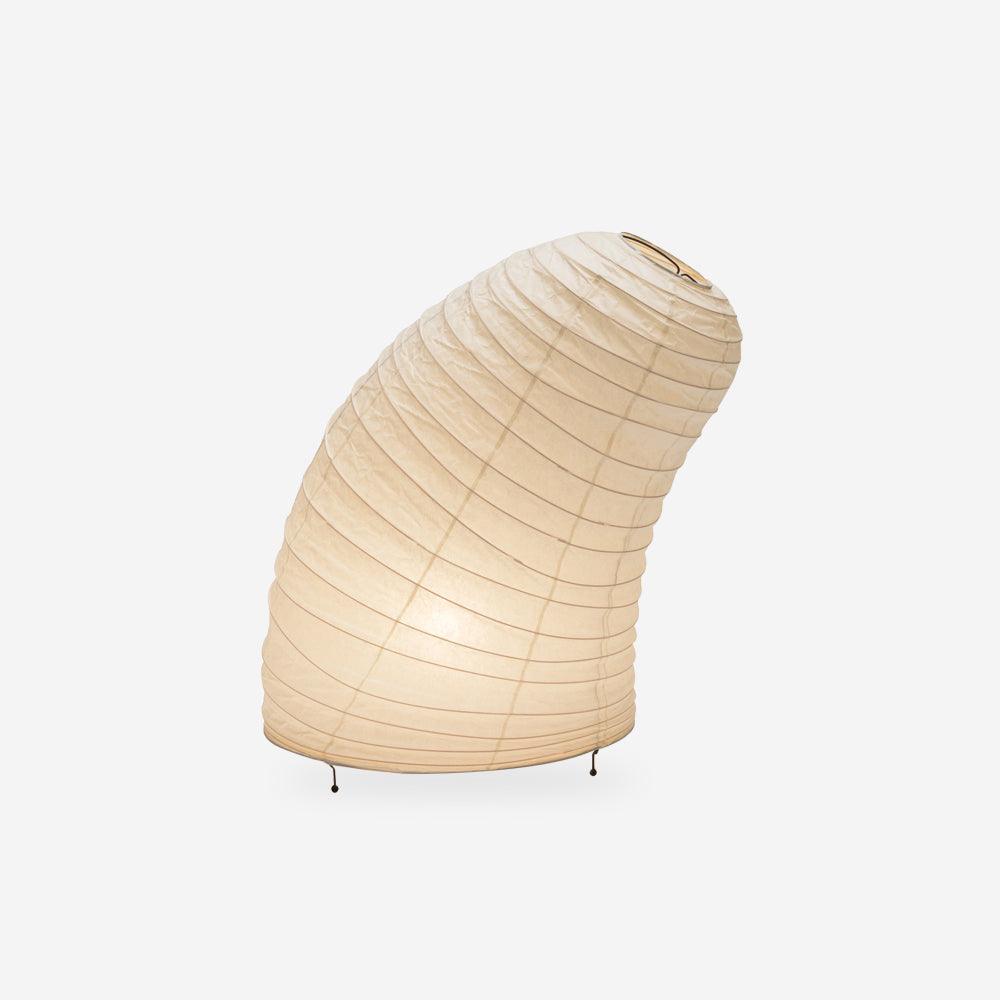 Lámpara de acento con pantalla de papel hecha a mano, 10 pulgadas de ancho, luz nocturna LED de brillo cálido para dormitorio, oficina, escritorio, rincón de lectura, estilo minimalista japonés