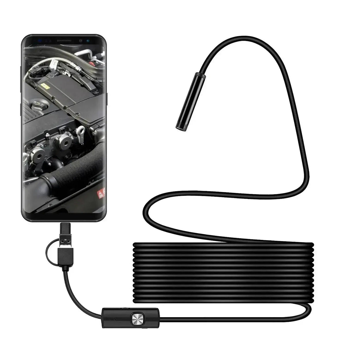 LED Waterproof Inspection Camera with 16ft Flexible Cable for Pipes Walls Engines Drains HVAC Automotive Home | Thomler