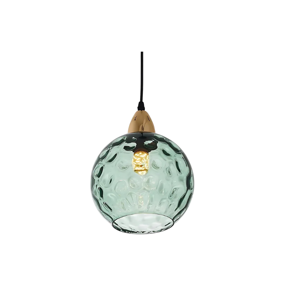 Getextureerde glazen hanglamp 7,9 inch, verlichting voor kookeiland in de eetkamer, in hoogte verstelbare moderne bolvormige pendellamp, minimalistische plafondlamp voor K | Thomler