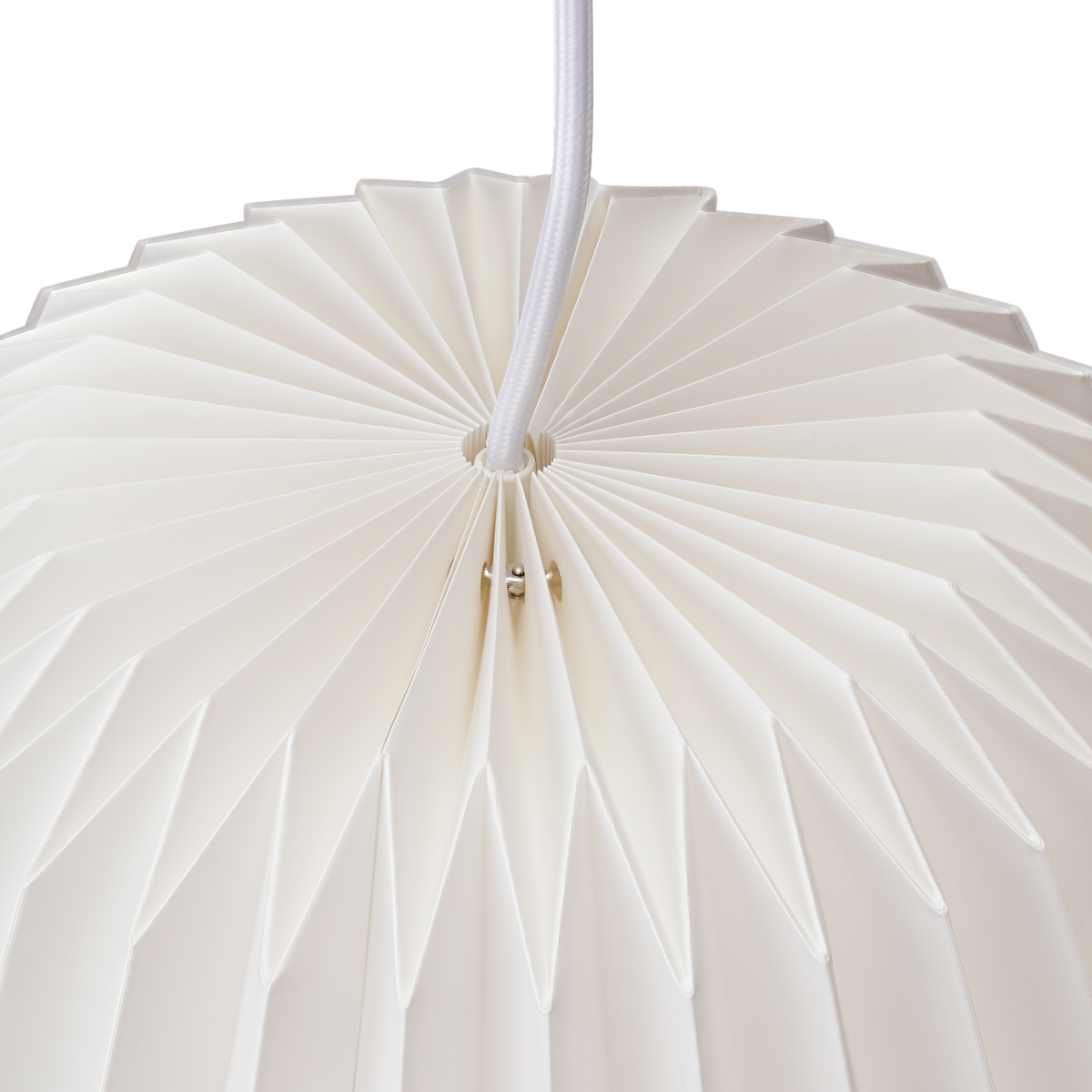 13-Inch Acrylic Hanging Lamp White Pleated Texture E27 Socket Adjustable Height Bedroom Dining Room Overhead Fixture Scandinavian Style Soft | Thomler