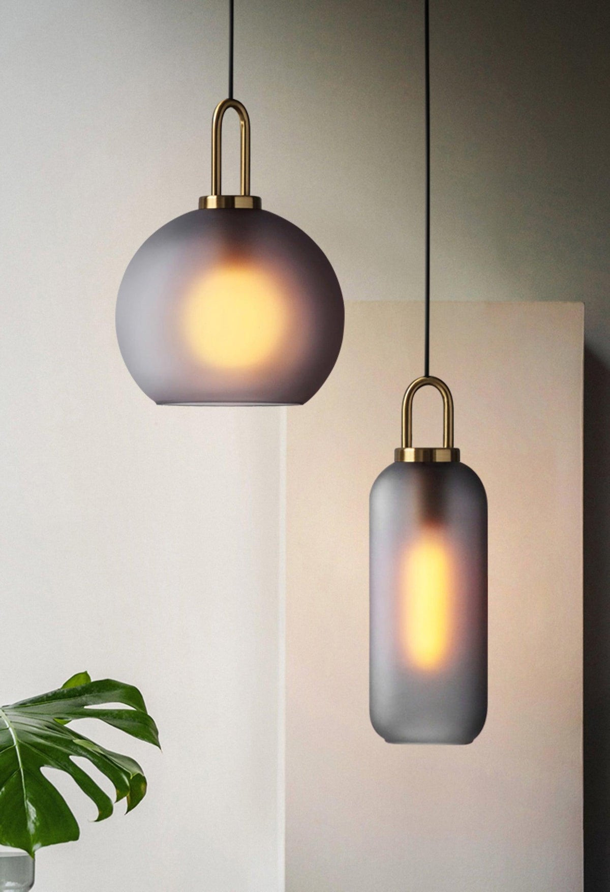 Glass Globe Hanging Light Fixture with Adjustable Cord for Dining Room Kitchen Island Bedroom Modern Minimalist Ceiling Pendant Lamp | Thomler