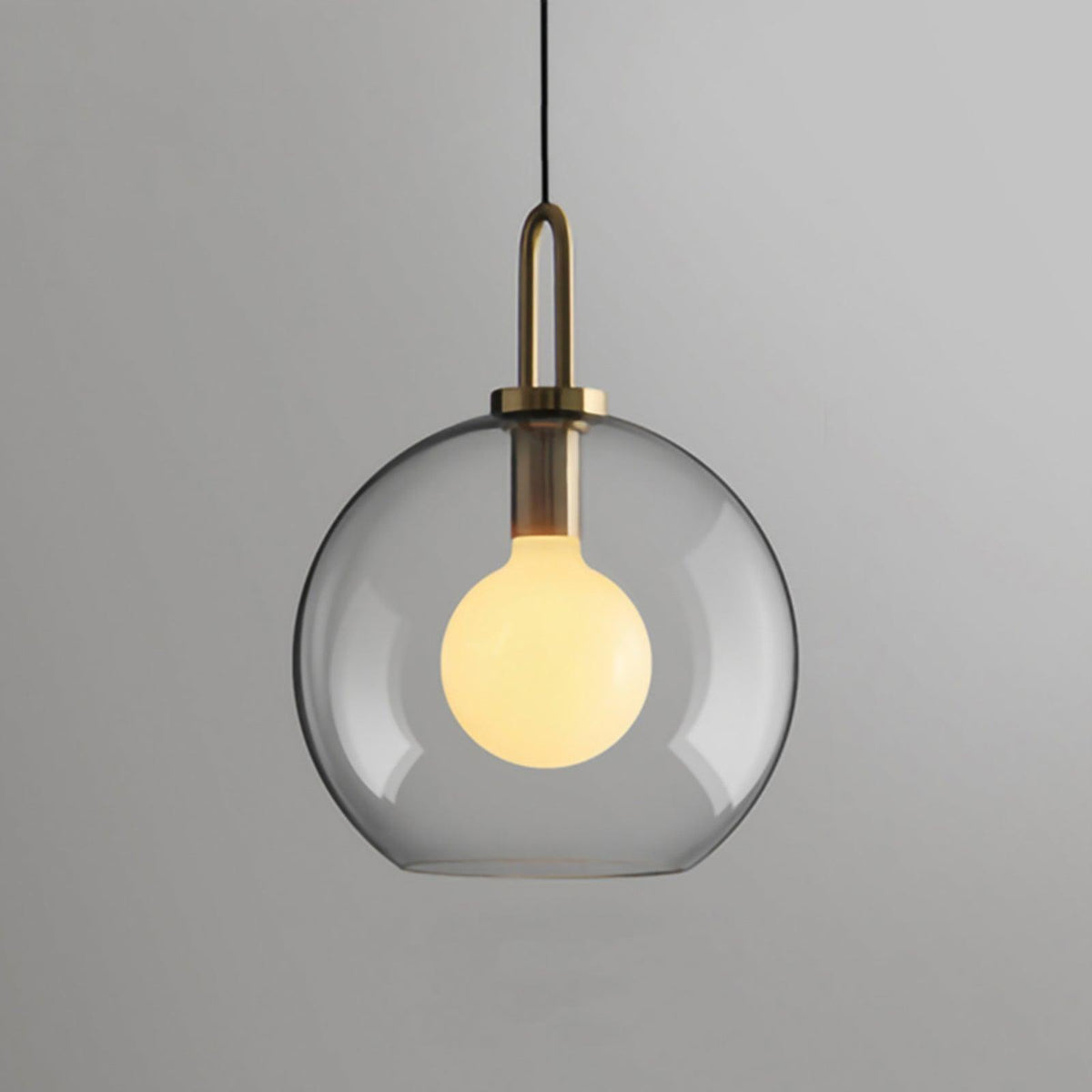 Glass Globe Hanging Light Fixture with Adjustable Cord for Dining Room Kitchen Island Bedroom Modern Minimalist Ceiling Pendant Lamp | Thomler