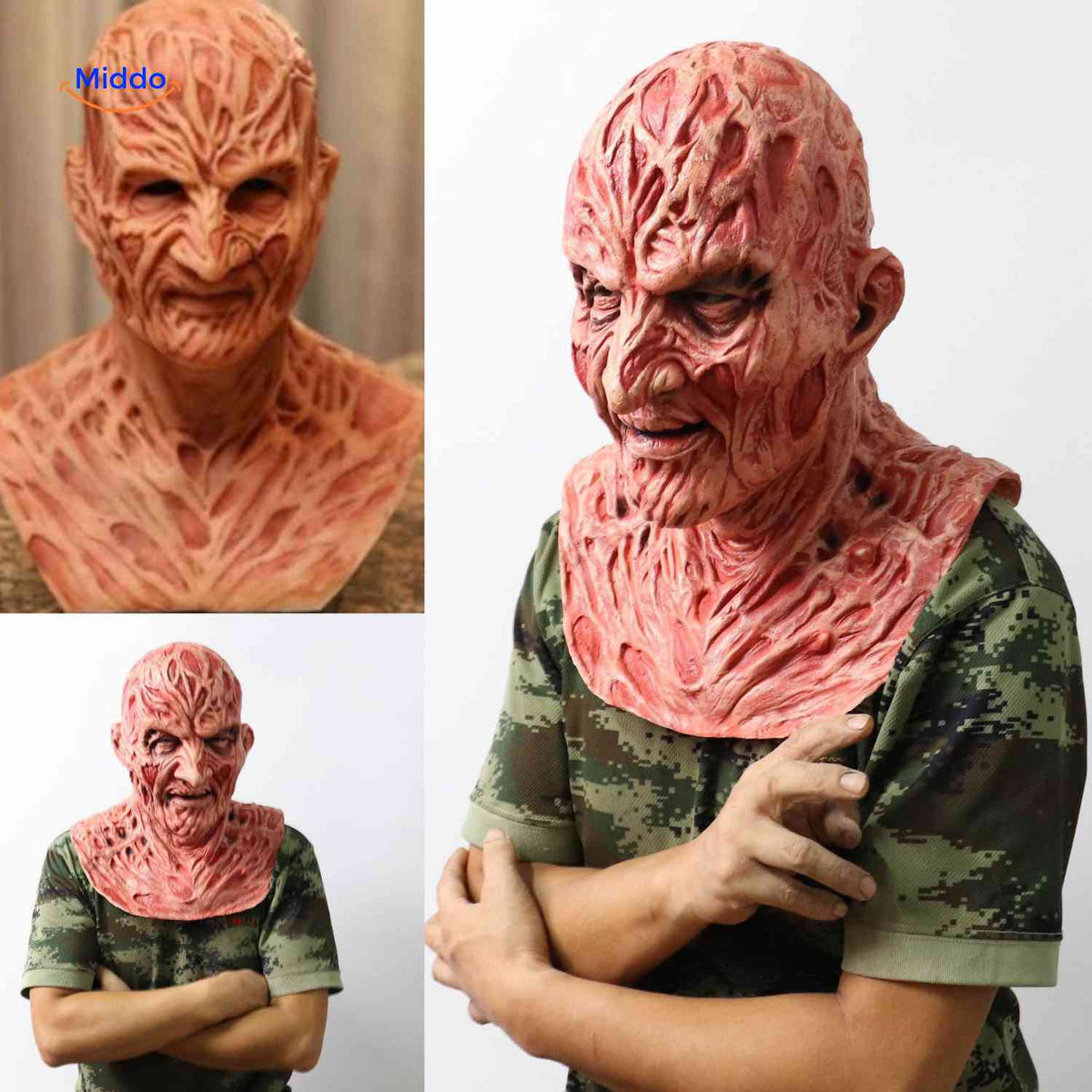 Frightening Latex Horror Character Mask – Lifelike Detail, Breathable Silicone for Costume Parties & Cosplay Events