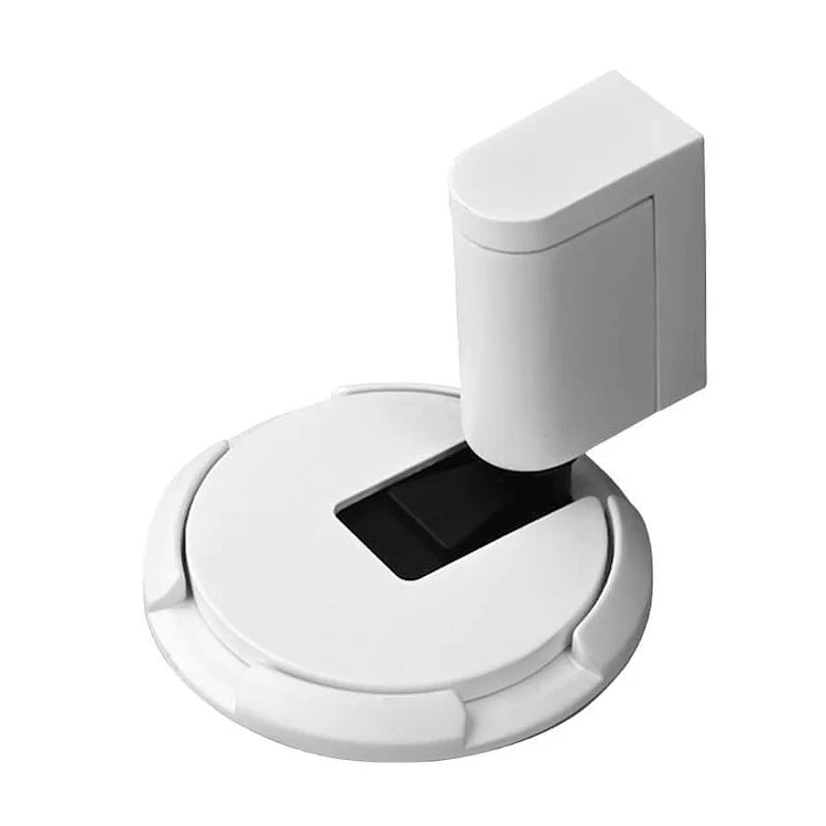 Floor-Mount Push-Lock Door Holder | Zinc Alloy Stopper for Living Room Office Bedroom Hallway | Non-Magnetic Release Mechanism | Thomler