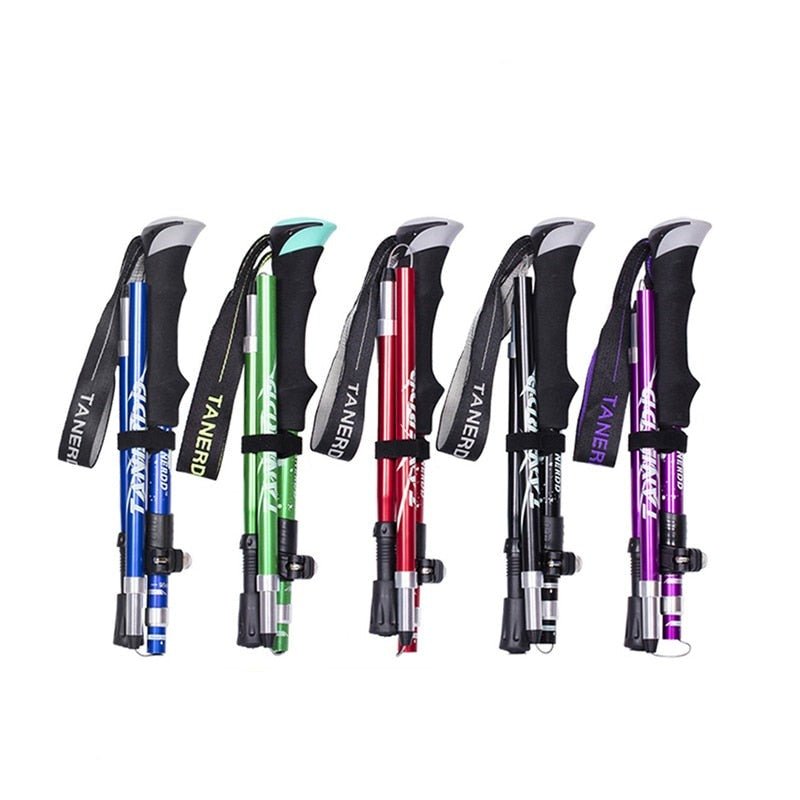 Telescoping Trail Poles for Hiking 43-53 in Collapsible Lightweight Alloy Support Sticks with Quick-Lock Mechanism for Mountain Trekking For | Thomler