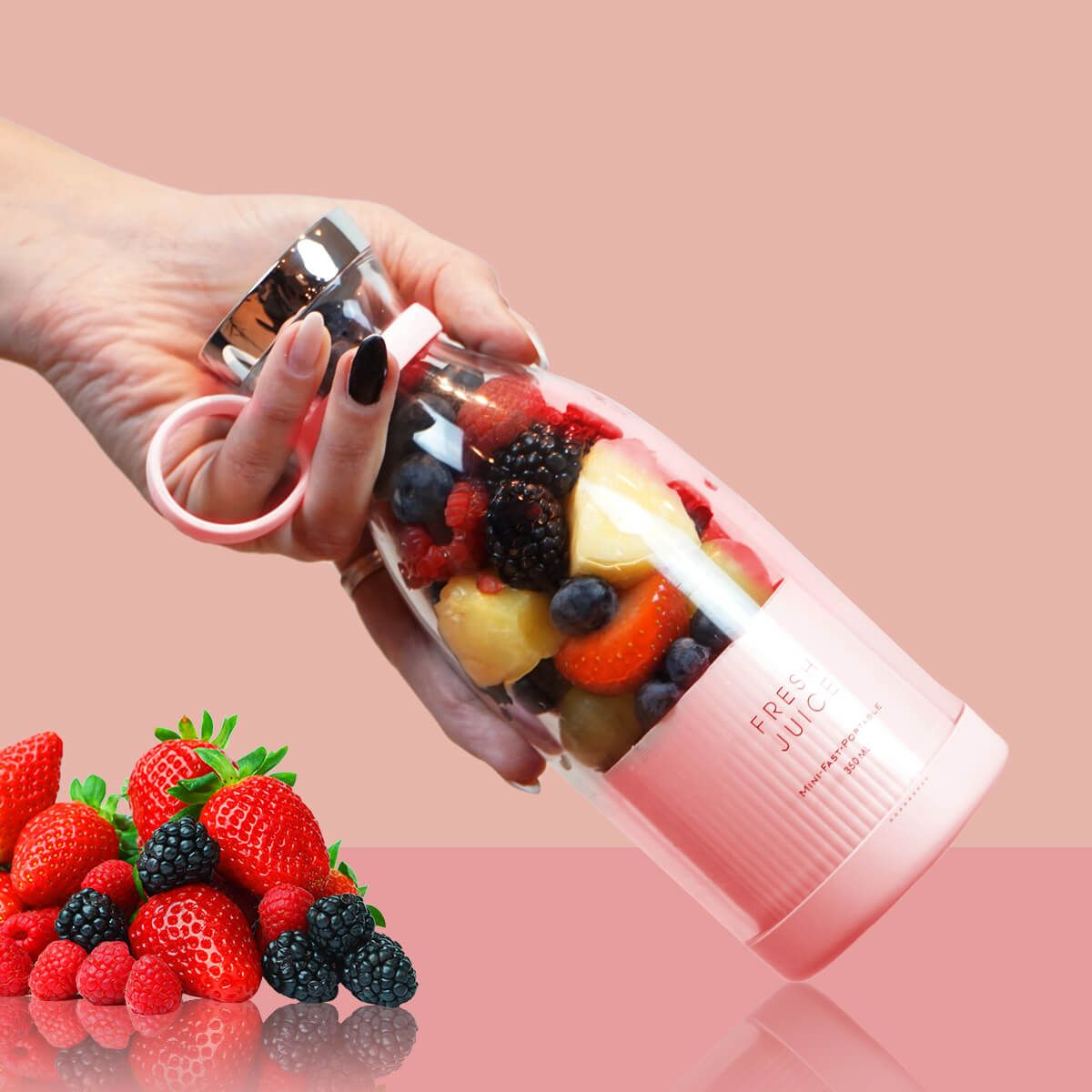 Personal Blender Rechargeable 14 fl oz Cup USB Powered 6-Blade Juicer for Shakes & Fruit Drinks Gym Travel Office Cordless Mini Mixer Protei | Thomler