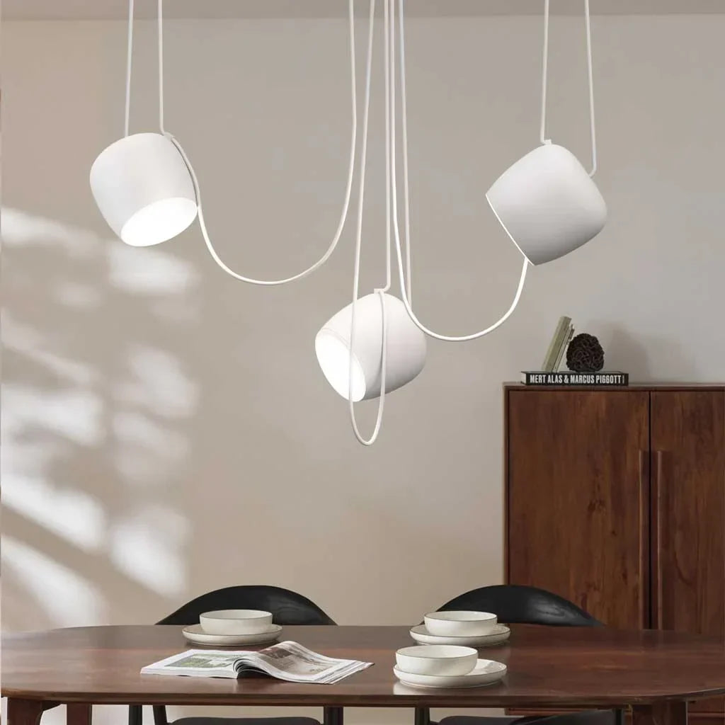 Ceiling Pendant Light Fixture with Adjustable Heads and Cable, 10W LED Dimmable Hanging Lamp, Black Aluminum Modern Lighting for Kitchen Isl | Thomler