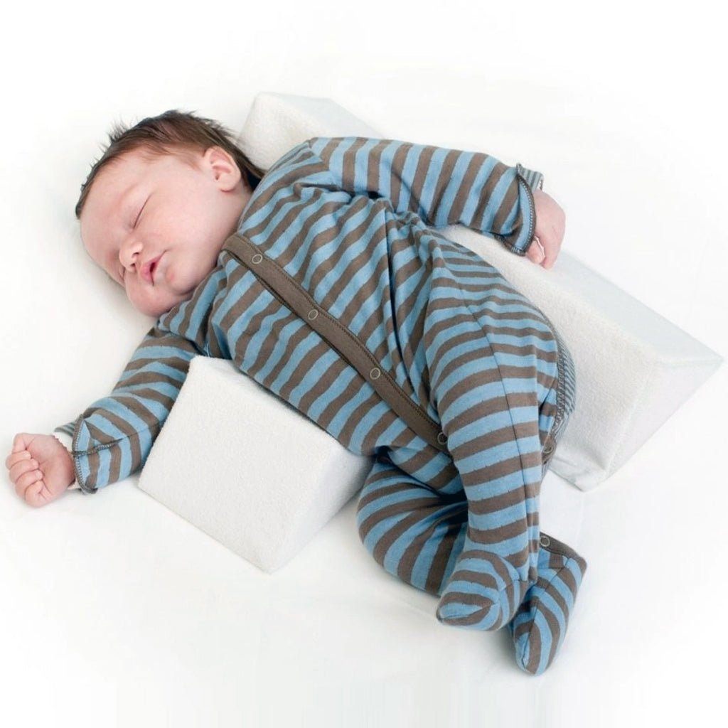 Keilförmige Baby-Schlafstütze für sichere Rückenlage | Atmungsaktives Schaumstoff-Stützkissen für Neugeborene | Sicherheitsrolle fürs Kinderbett
