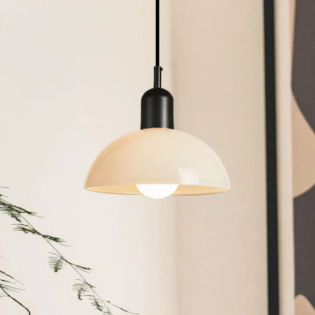Glass Bowl Ceiling Fixture 10-12 Inch LED Overhead Luminaire White Orange Green Room Lighting Kitchen Island Hallway Contemporary Hardwired