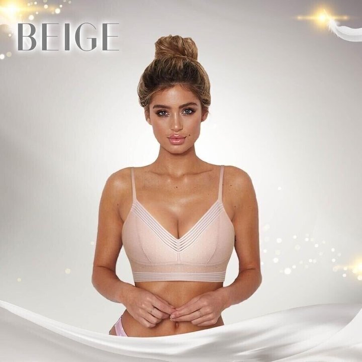 Drahtloser, stützender Spitzen-Bralette mit tiefem V-Ausschnitt, zum Überziehen, weicher Komfort-BH für den Alltag für Damen