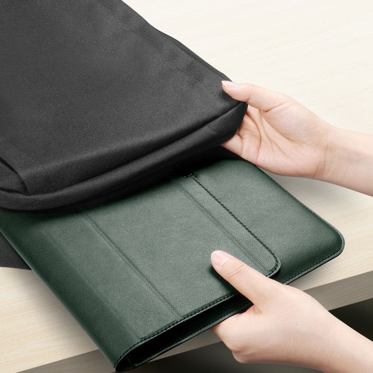 Convertible Notebook Case with Adjustable Angle Riser 11-16 Inch Slim Carrying Pouch Workspace Organizer for Remote Workers Students | Thomler