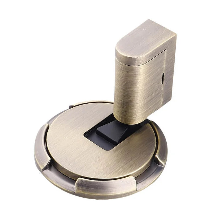 Floor-Mount Push-Lock Door Holder | Zinc Alloy Stopper for Living Room Office Bedroom Hallway | Non-Magnetic Release Mechanism | Thomler