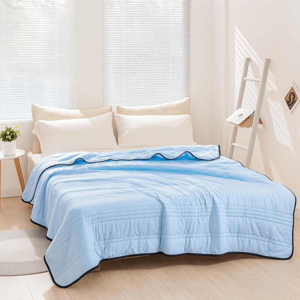 Temperature-Regulating Throw Blanket for Hot Sleepers – Soft Polyester Moisture-Wicking Bedding for Year-Round Comfort in Bedroom, Guest Roo | Thomler
