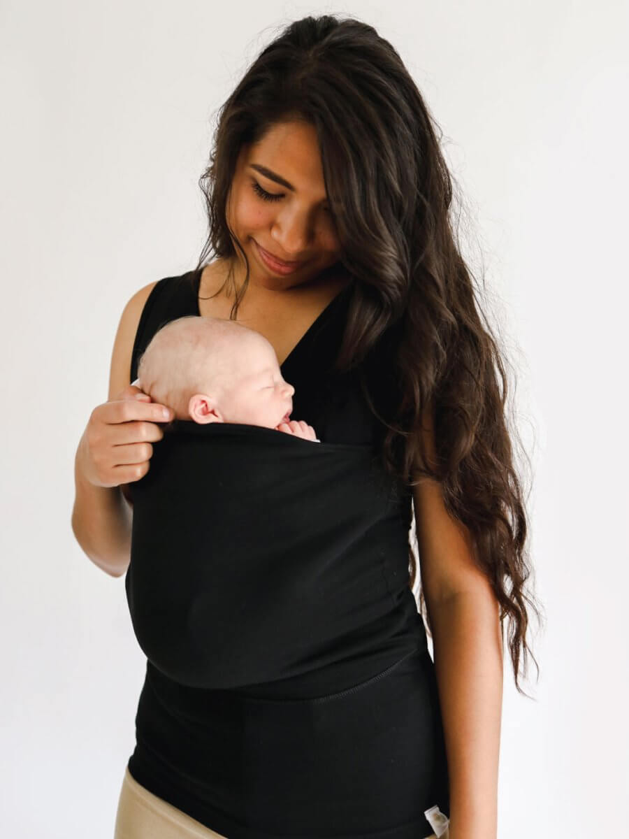Hands-Free Infant Carrier Shirt for Mom & Dad with Built-In Nursing Access | Soft Cotton Blend Wearable Baby Holder Top for Newborn Skin-to