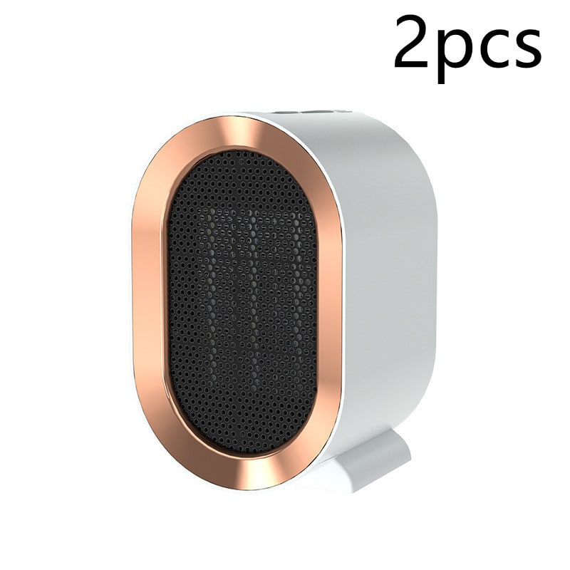 Compact Desktop Ceramic Space Heater with Dual-Speed Fan Control for Home & Office