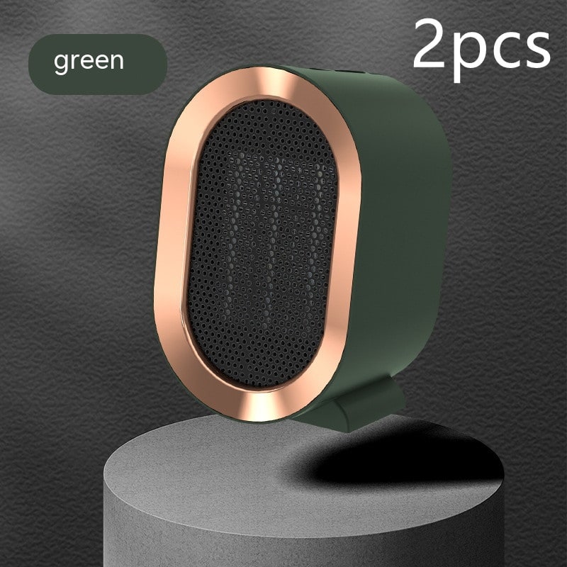 Compact Desktop Ceramic Space Heater with Dual-Speed Fan Control for Home & Office