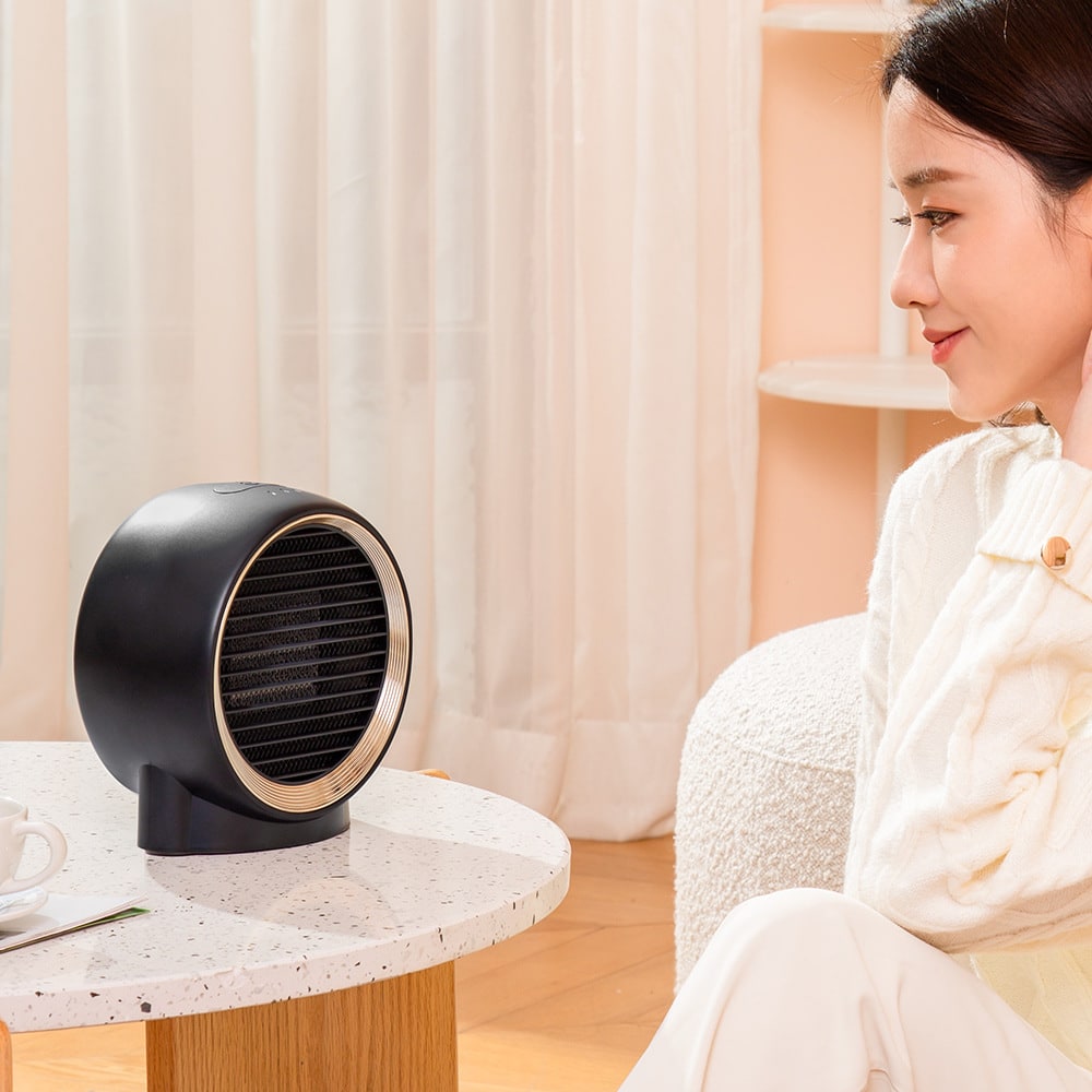 Portable Ceramic Desk Heater – Dual-Speed Fan, 110V/220V, Quiet Operation for Office & Bedroom