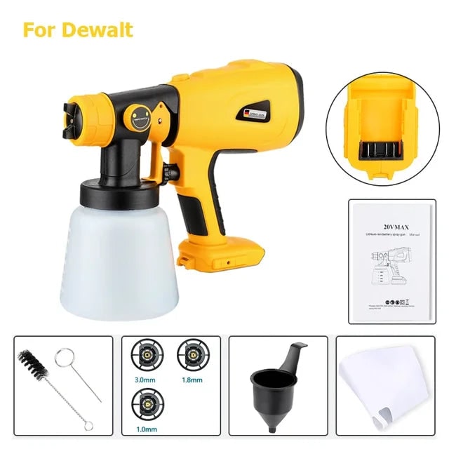 Pistola pulverizadora de pintura eléctrica inalámbrica