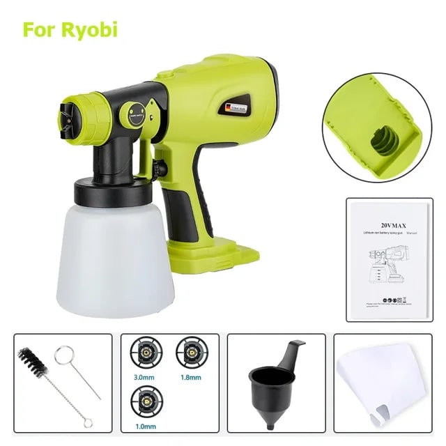 Pistola pulverizadora de pintura eléctrica inalámbrica