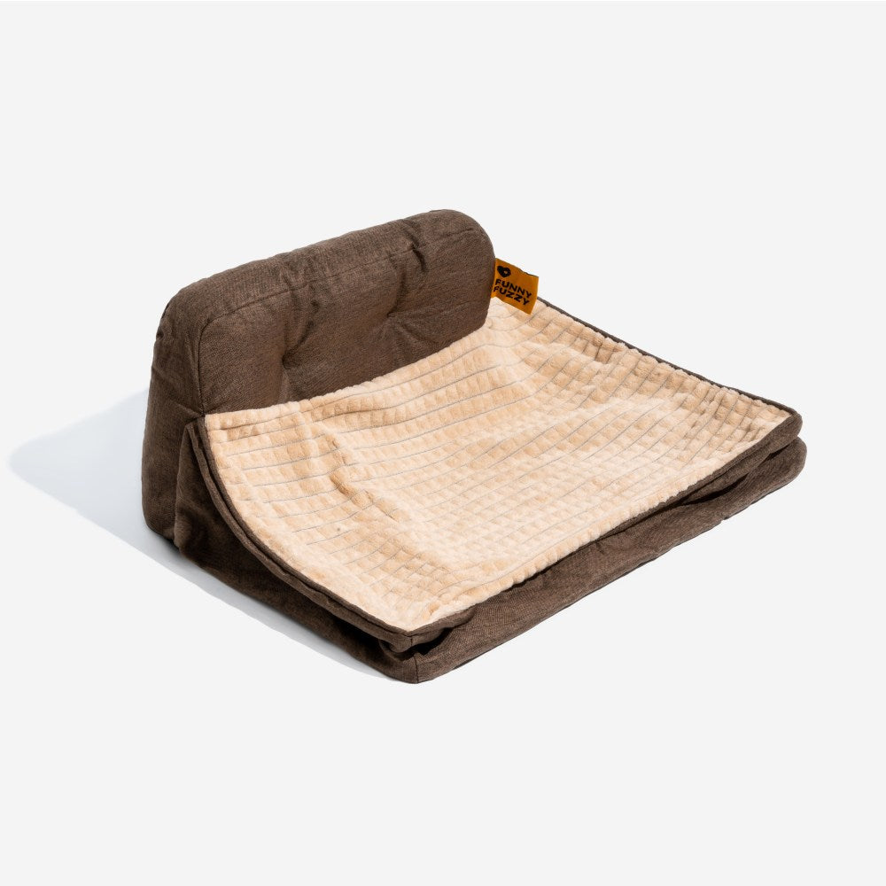 Orthopedisch honden- en kattenmand met opstaande rand – Wasbaar, antislip onderkant, comfort voor alle seizoenen