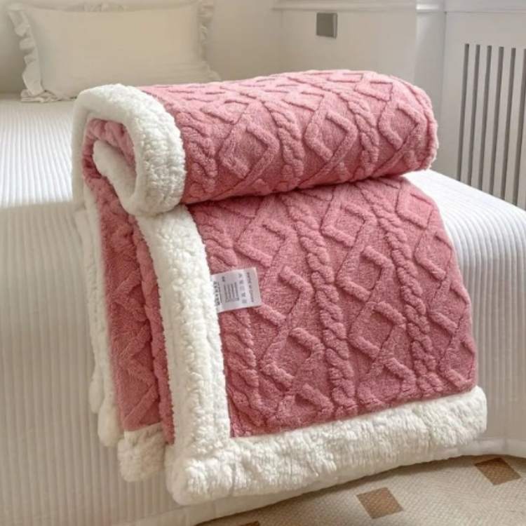 Plush Sherpa Weighted Throw with Glass Bead Fill – Cozy Quilted Lap Blanket for Beds, Couches, Reading, Lounging & Sleep – Machine Washable | Thomler