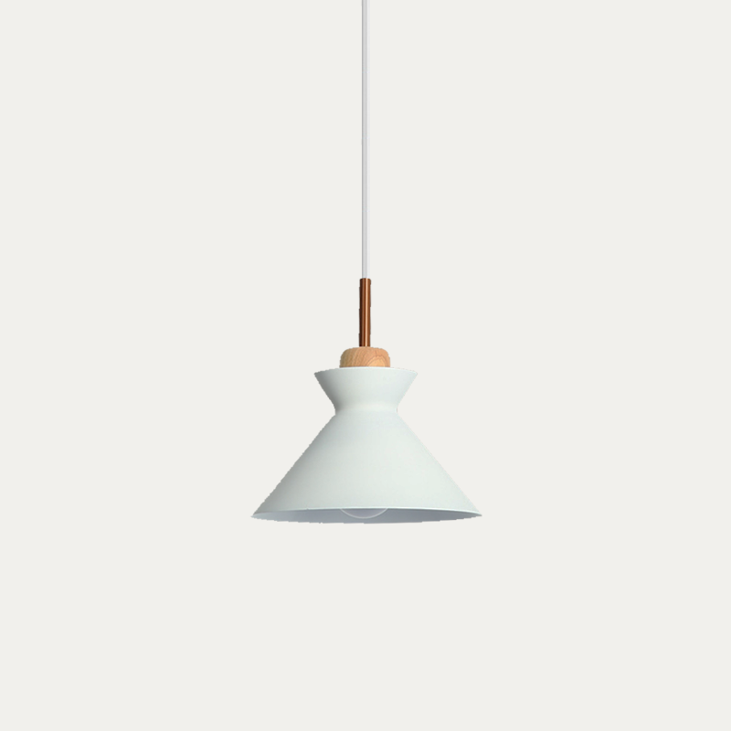 Lámpara colgante de madera de 11 pulgadas con casquillo E27, lámpara de techo nórdica moderna para dormitorio, sala de estar, comedor, isla de cocina, vestíbulo y pasillo | Thomler