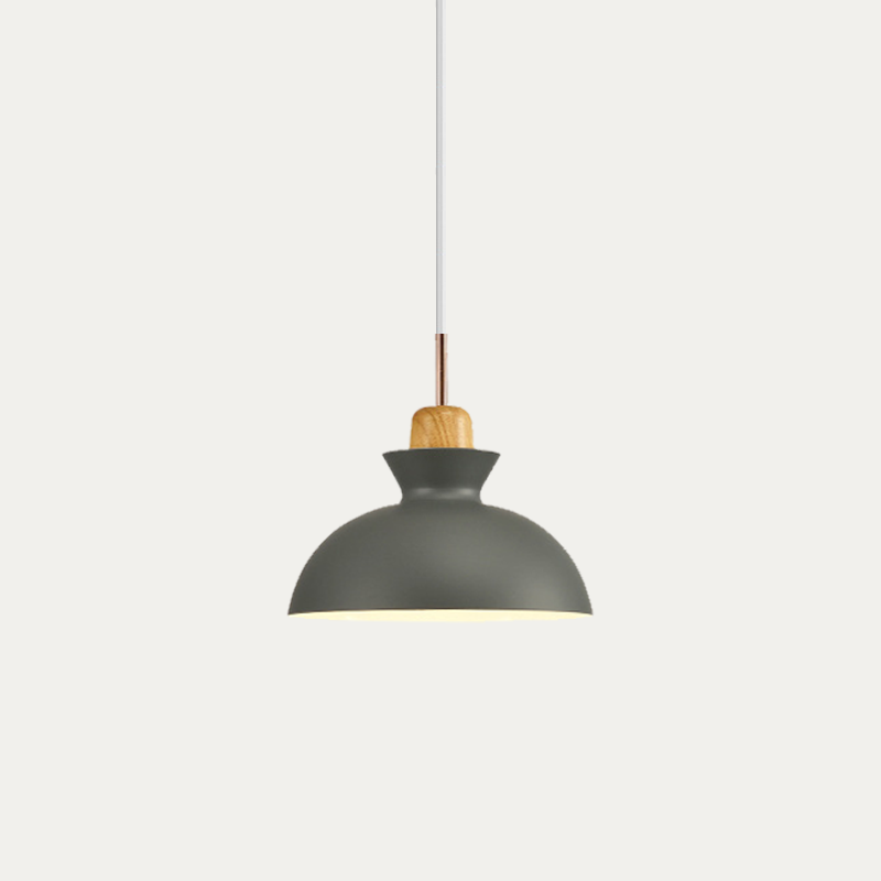 Lámpara colgante de madera de 11 pulgadas con casquillo E27, lámpara de techo nórdica moderna para dormitorio, sala de estar, comedor, isla de cocina, vestíbulo y pasillo | Thomler