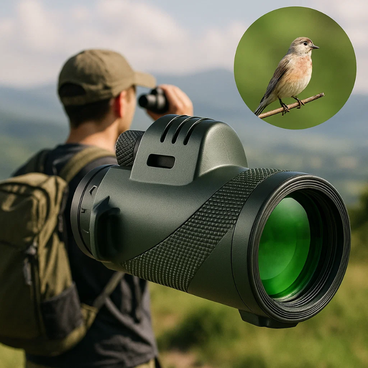Pocket-Size 600× Magnification Monocular Telescope — Multi-Coated HD Optics for Wildlife Observation, Stadium Events & Nature Trails | Thomler